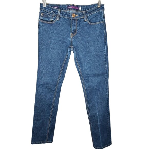 Vigoss Collection Jeans Womens Size 7 Medium Wash Denim Low Rise Skinny Casual - Picture 1 of 12